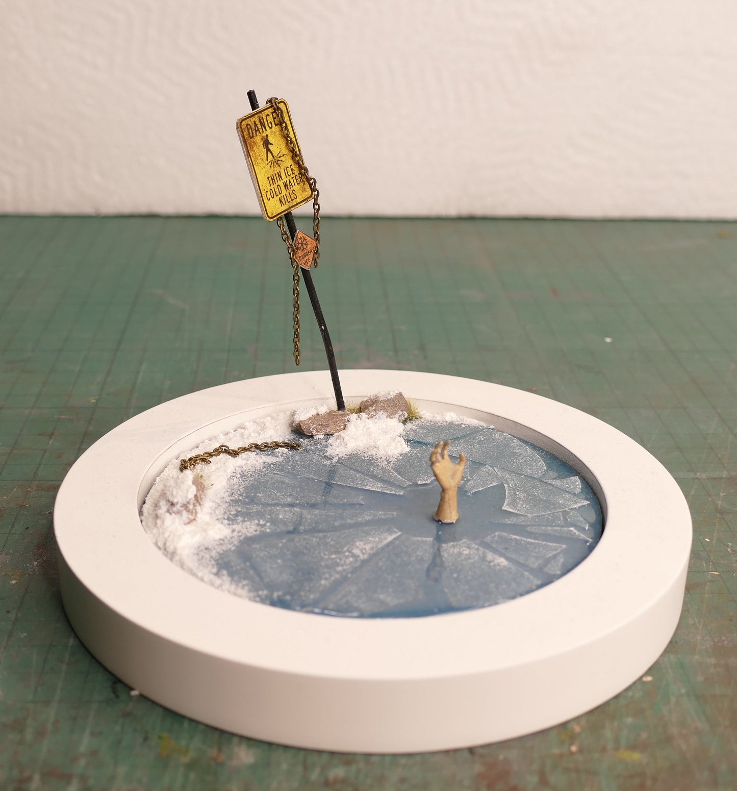 Miniature Frozen Lake Scene
