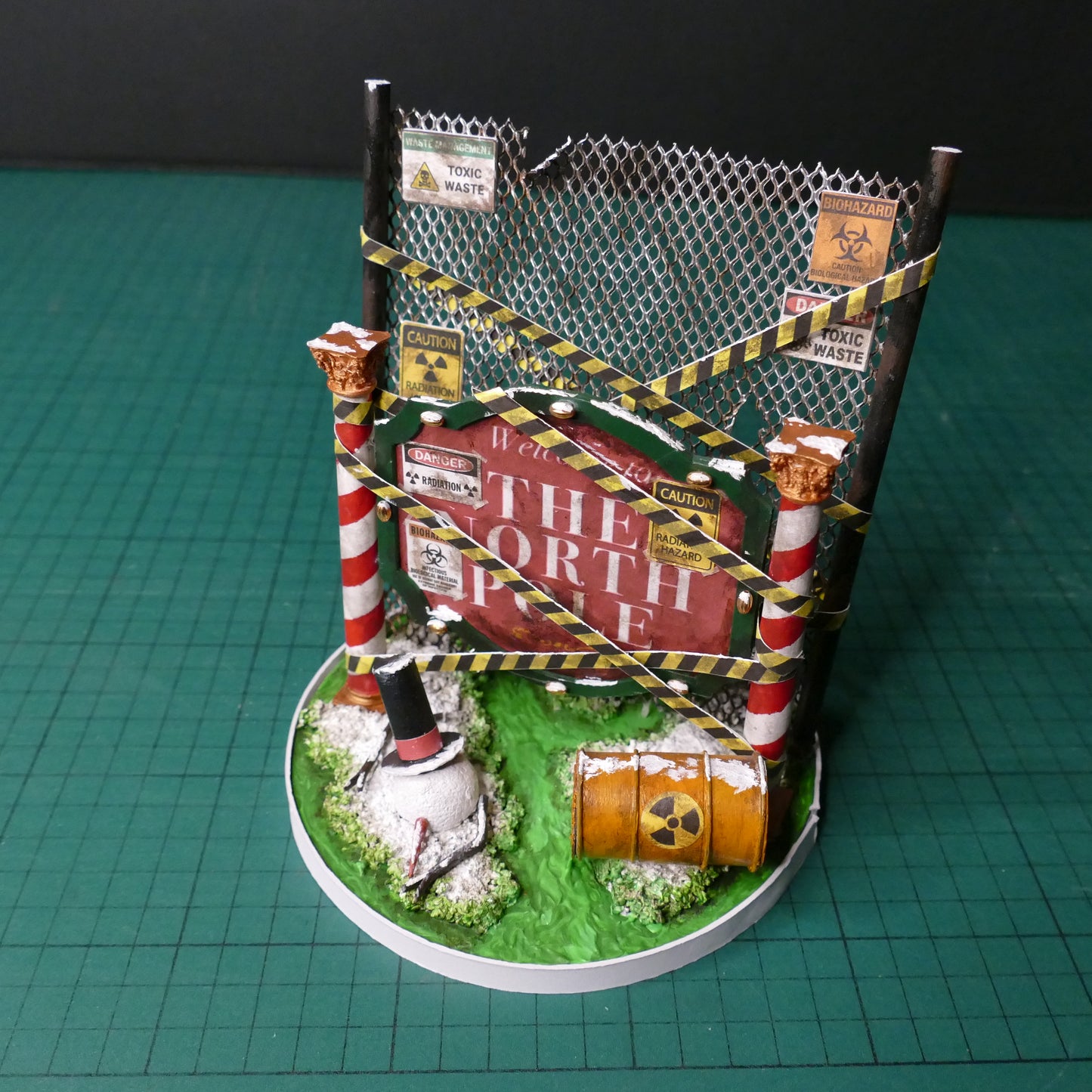 Miniature Radioactive North Pole Sign
