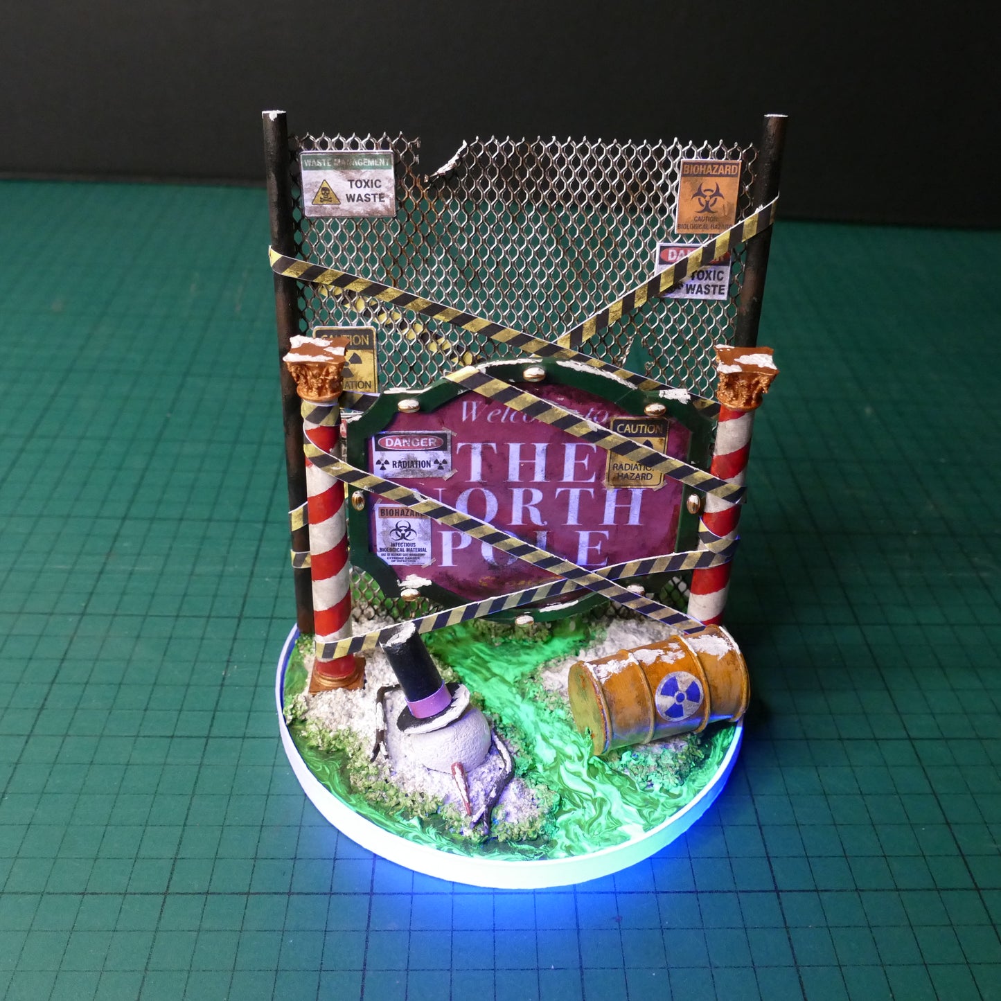 Miniature Radioactive North Pole Sign
