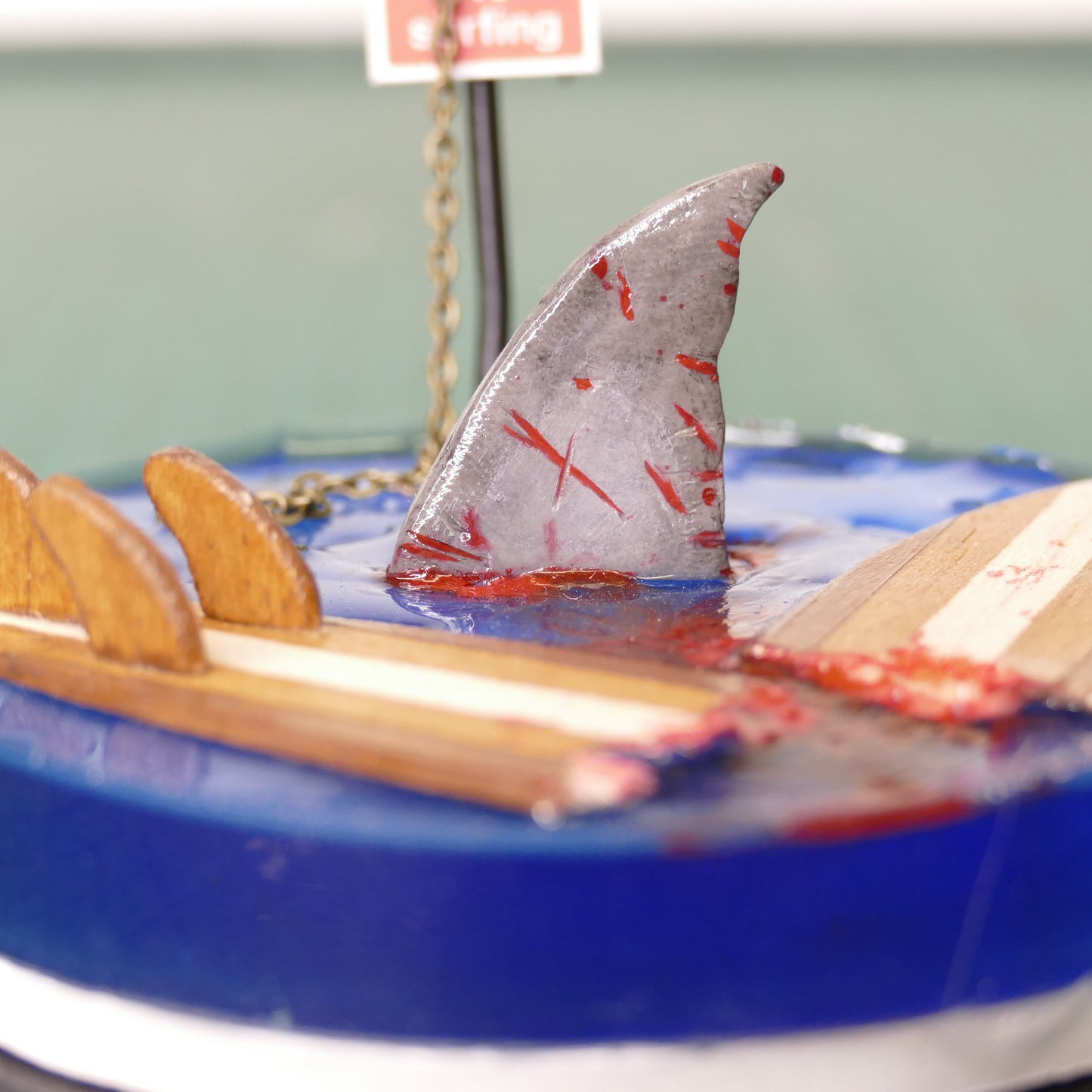 Miniature Shark Attack Scene