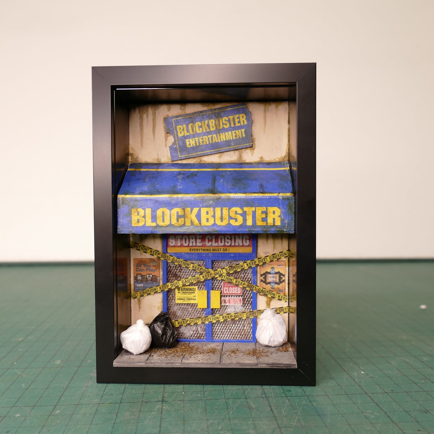 Miniature Abandoned Blockbuster Shopfront