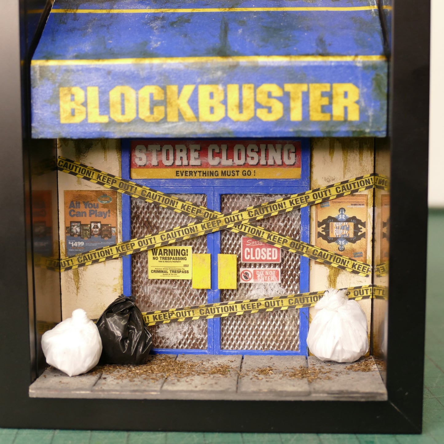 Miniature Abandoned Blockbuster Shopfront