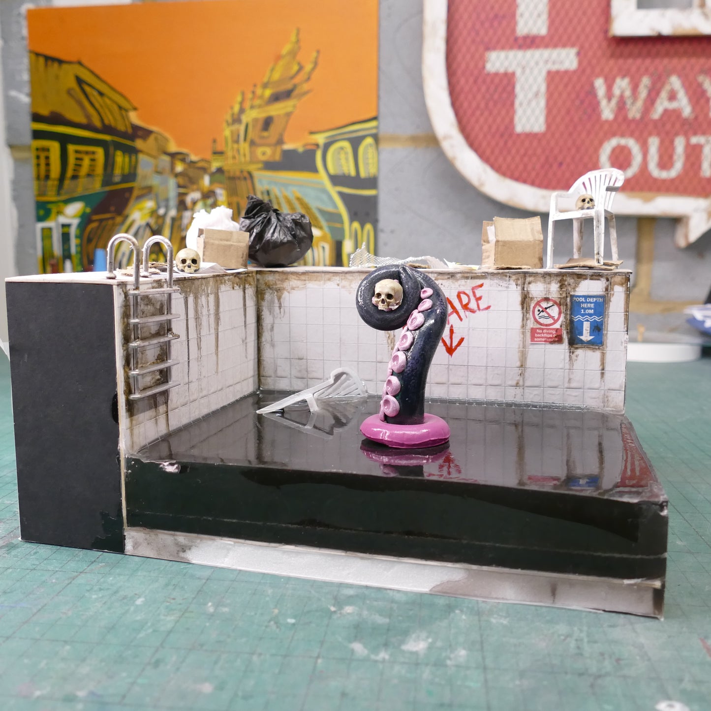 Miniature Abandoned Swimming Pool
