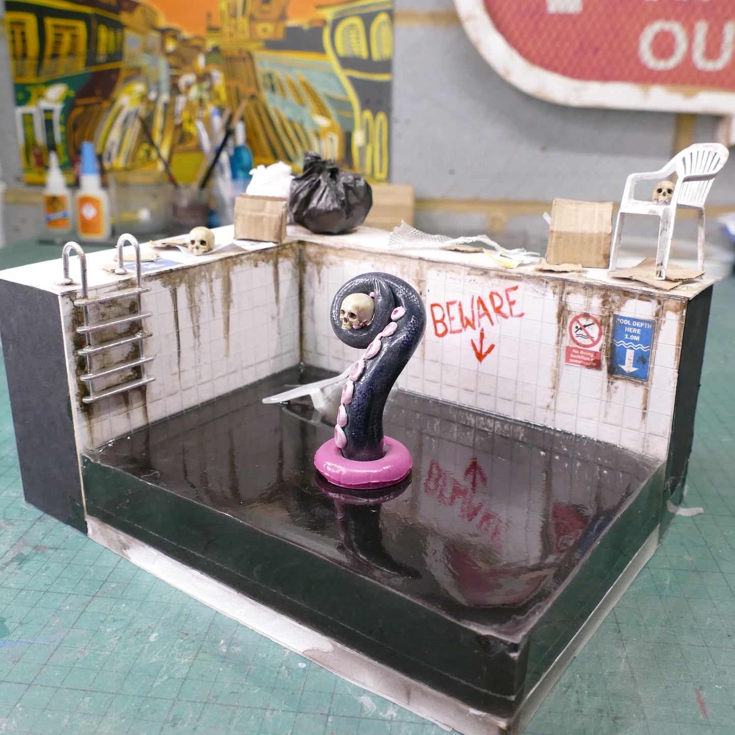 Miniature Abandoned Swimming Pool