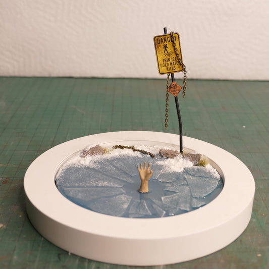 Miniature Frozen Lake Scene