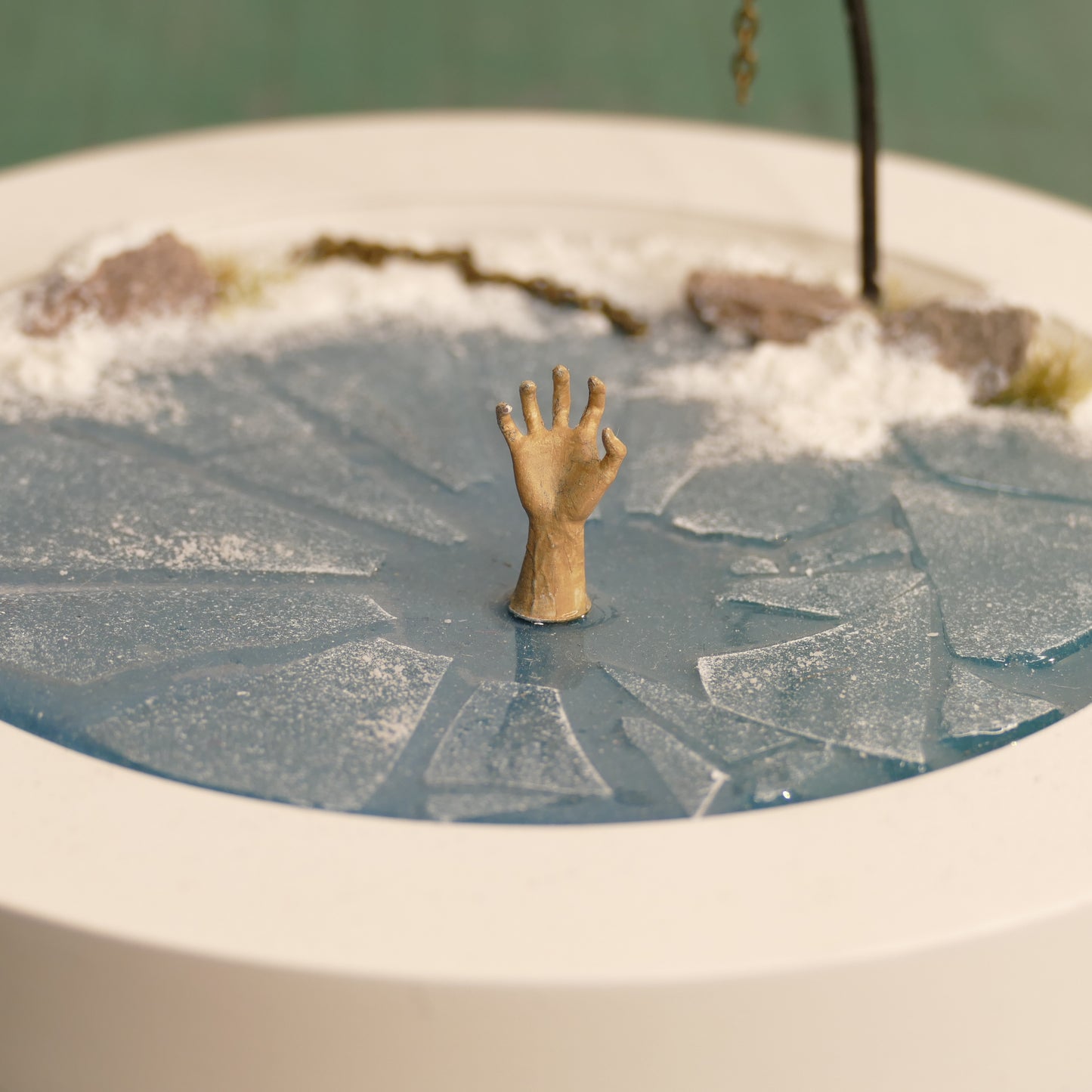 Miniature Frozen Lake Scene
