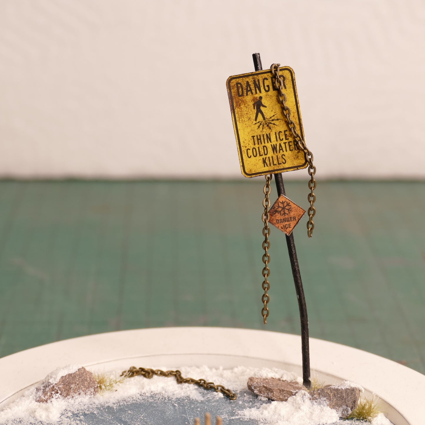 Miniature Frozen Lake Scene