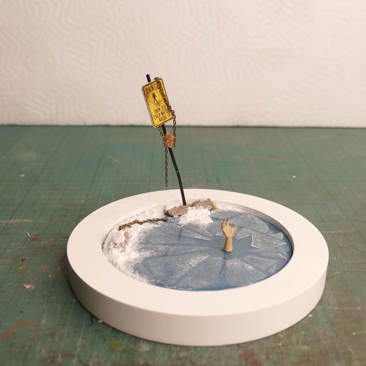 Miniature Frozen Lake Scene