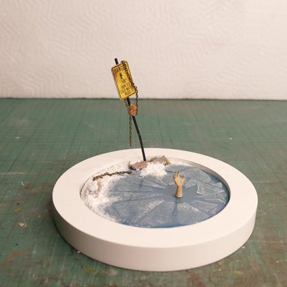 Miniature Frozen Lake Scene
