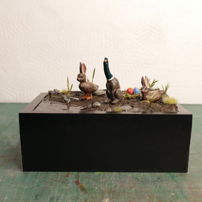 Miniature Creepy Easter Scene