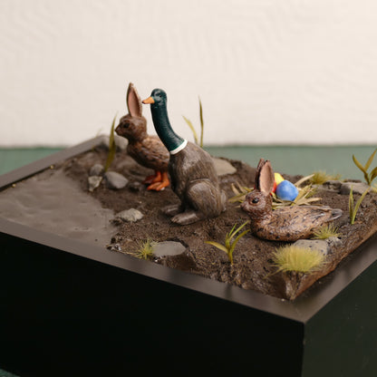 Miniature Creepy Easter Scene