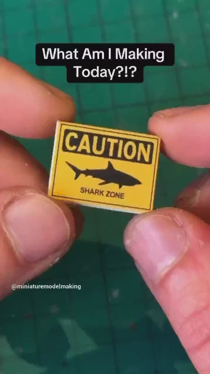 Miniature Shark Attack Scene