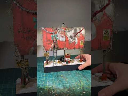 Miniature Abandoned Christmas Billboard